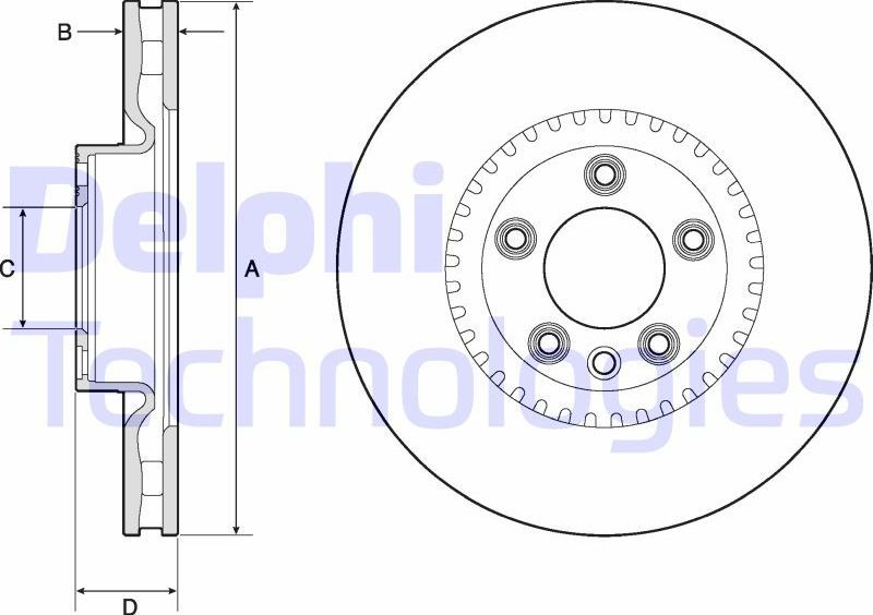Тормозной диск Delphi. Артикул BG9168C