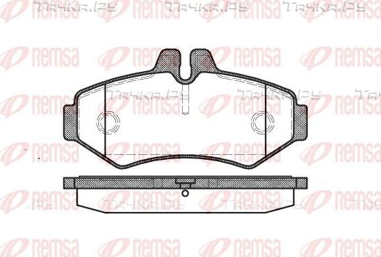 Тормозные колодки Remsa задние для Volkswagen LT II 1996-2006. Артикул 0733.00