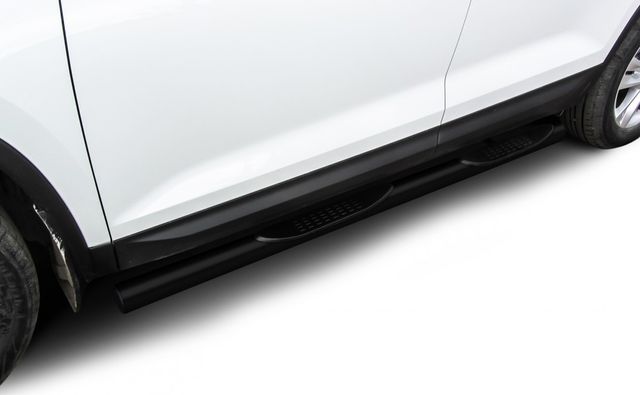 Пороги Slitkoff труба d76 с проступями для Skoda Kodiaq 2016-2026 Черные. Артикул SKKOD-003B