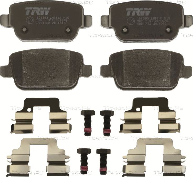 Тормозные колодки TRW COTEC задние для Ford Mondeo IV 2007-2015. Артикул GDB1732
