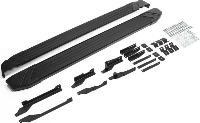 Пороги на автомобиль "Black" Rival для Exeed TXL 2020-2026. Артикул F180ALB.0907.1