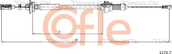 Трос газа Cofle для Fiat Ducato II 1994-2002. Артикул 92.1173.7