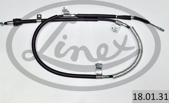 Трос ручника (тросик ручного тормоза) Linex. Артикул 18.01.31