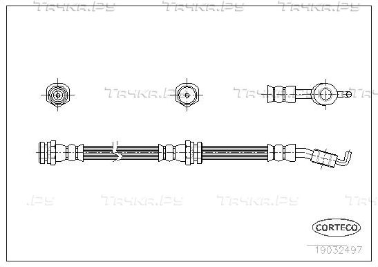 Тормозной шланг Corteco задний для Mazda Xedos 6 1992-1999. Артикул 19032497