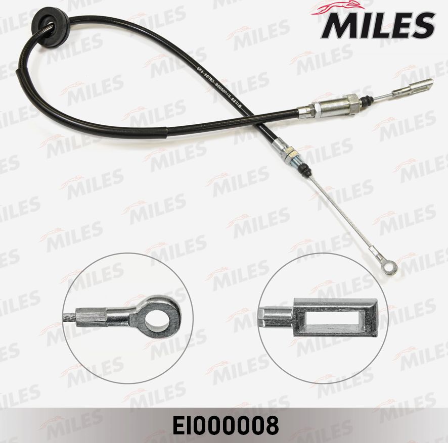 Трос ручника (тросик ручного тормоза) Miles. Артикул EI000008