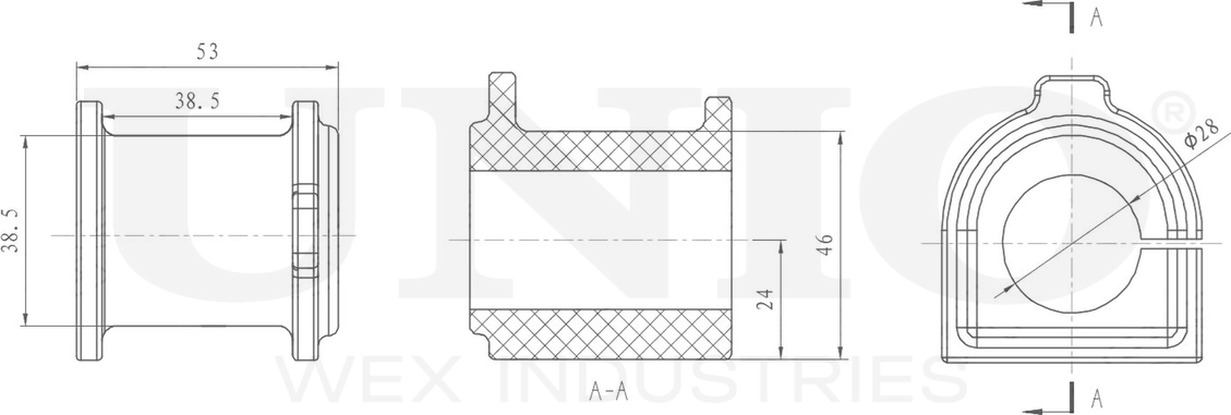 Втулка стабилизатора (Unio). Артикул RMP-10261