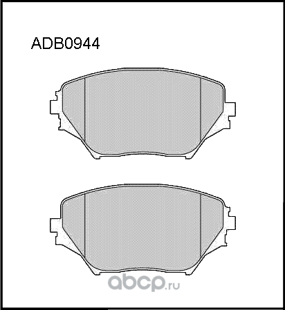 Колодки тормозные дисковые передние Allied Nippon HD ADB0944HD Япония 1/10 компл Allied Nippon. Артикул ADB0944HD