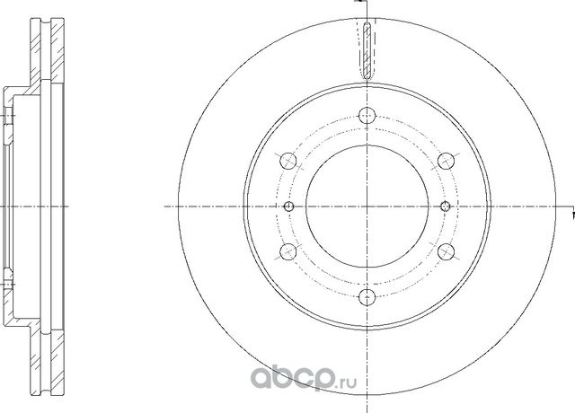 Диск тормозной вентилируемый (G-Brake). Артикул GR20767