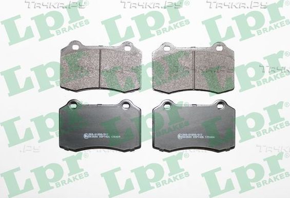 Тормозные колодки LPR передние для Citroen DS3 I 2010-2015. Артикул 05P1426