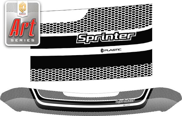 Дефлекторы СА Пластик для капота (Серия Art белая) Mazda CX-7 2014-2026. Артикул 2010011409653