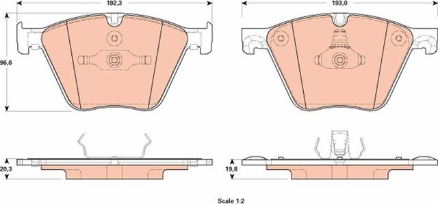 Тормозные колодки TRW. Артикул GDB1915