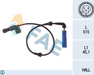 Датчик ABS FAE. Артикул 78033