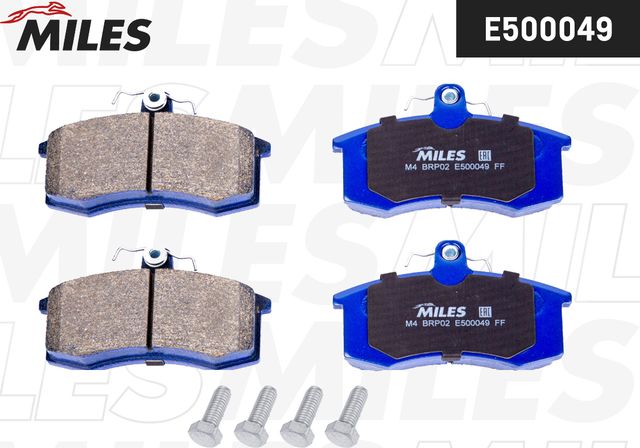 Тормозные колодки Miles (Керамика) передние для ВАЗ Samara (2108, 2109, 2113, 2114) 1986-1996. Артикул E500049