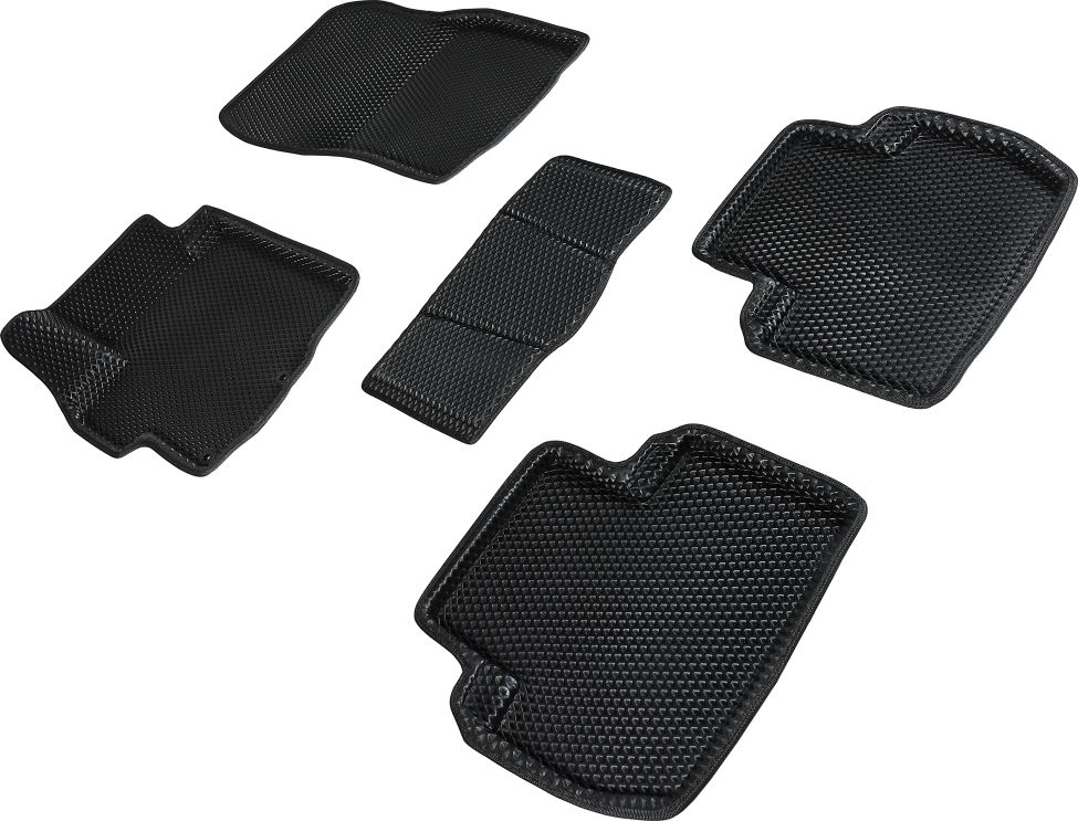 Коврики Seintex 3D EVA ромб для салона Citroen C-Crosser 2007-2013 ЧЕРНЫЕ. Артикул 95200