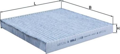 Салонный фильтр Mahle-Knecht. Артикул LAK 430