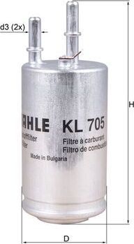 Топливный фильтр Mahle. Артикул KL 705