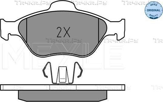 Тормозные колодки Meyle Original передние для Mazda 2 I (DY) 2003-2007. Артикул 025 236 0418