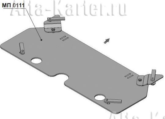 Площадка Storm для крепления снегового отвала Polaris Ranger RZR XP EFI 2011-2026. Артикул 40.MP 0111