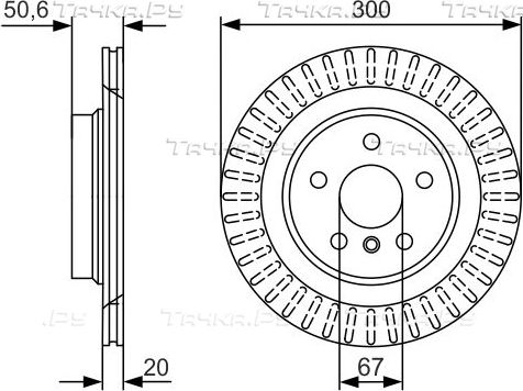 Тормозной диск Bosch для MINI Countryman II (F60) 2017-2026. Артикул 0 986 479 C95