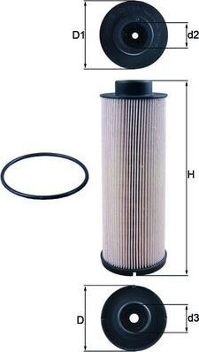 Топливный фильтр Mahle. Артикул KX 73/1D