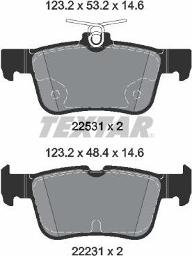 Тормозные колодки Textar Q+. Артикул 2253105