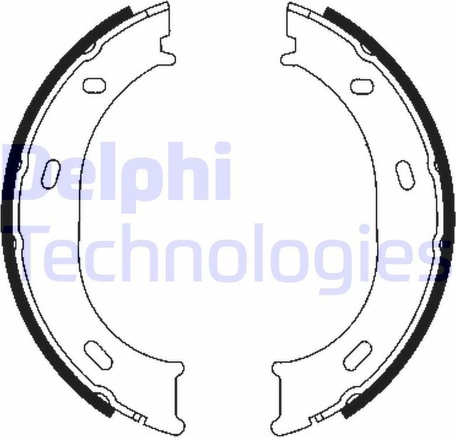 Тормозные колодки (стояночная тормозная система) Delphi задние для Mercedes-Benz Sprinter 903 1995-2006. Артикул LS1905