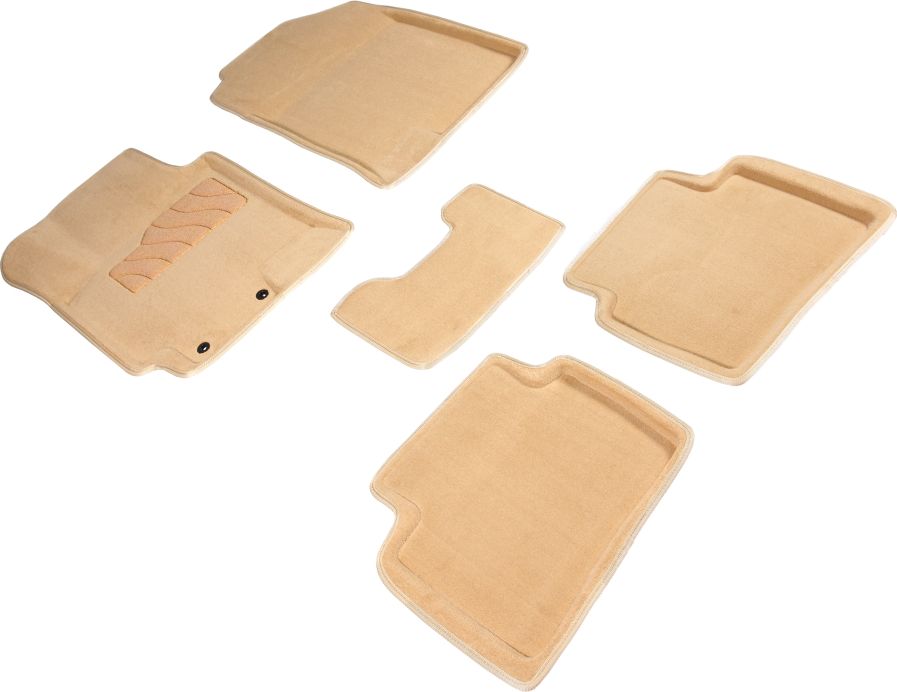 Комплект ковриков Seintex 3D ворсовые для салона Hyundai Solaris II 2017-2026 БЕЖЕВЫЕ. Артикул 89815