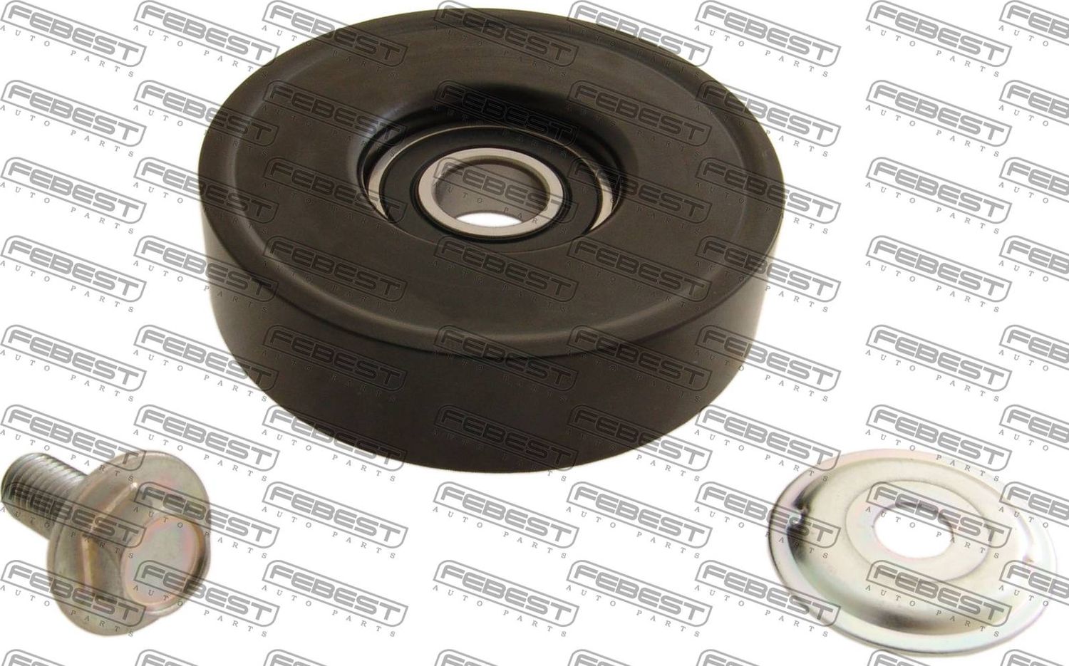 Натяжной ролик (натяжитель) приводного поликлинового ремня Febest. Артикул 0787-001