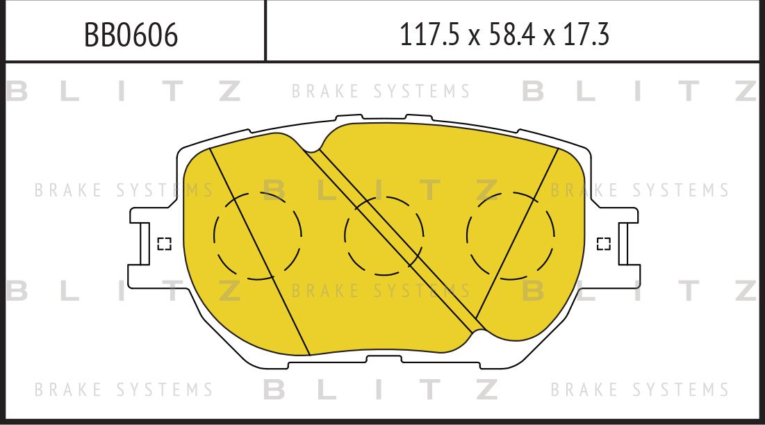 Колодки тормозные TOYOTA CELICA/COROLLA 1.8-2.0D 99- передние (Blitz). Артикул BB0606