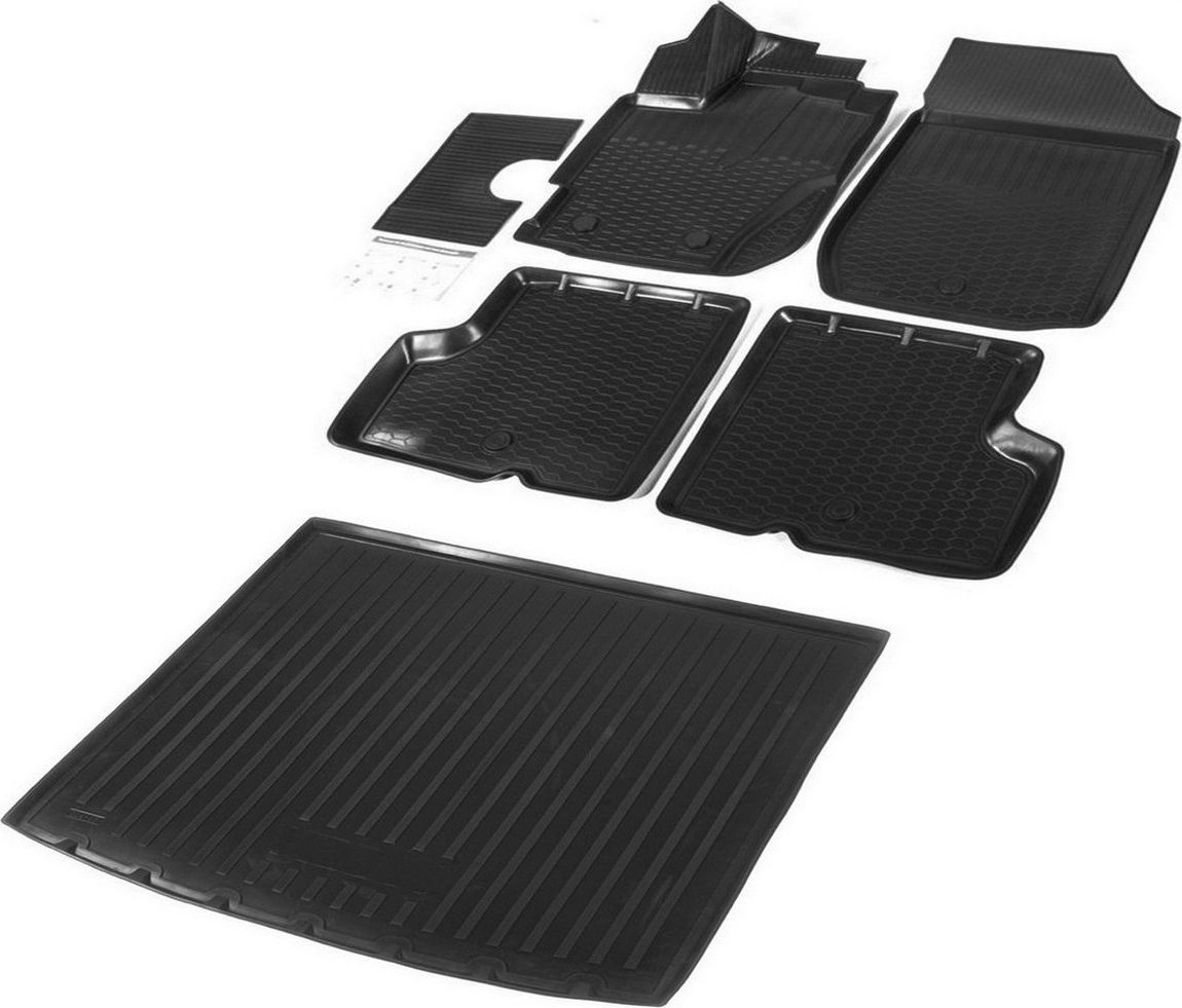 Комплект ковриков Rival для салона и багажника Renault Kaptur (4WD) 2016-2020 2020-2026. Артикул K14707001-2