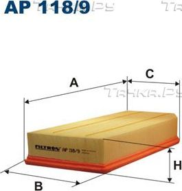 Воздушный фильтр Filtron. Артикул AP 118/9