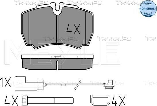 Тормозные колодки Meyle Original задние для Ford Transit VII 2006-2014. Артикул 025 291 2320/W