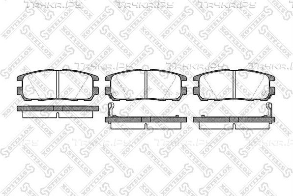 Тормозные колодки Stellox задние для Opel Frontera A 1992-1998. Артикул 437 002B-SX