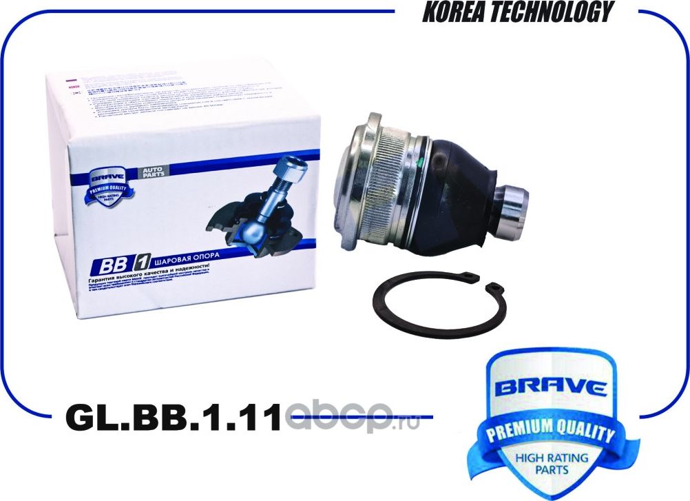 Опора шаровая 401604793R GL.BB.1.11 LADA Largus, Logan до 2013г круговая проточк (Brave). Артикул GLBB111