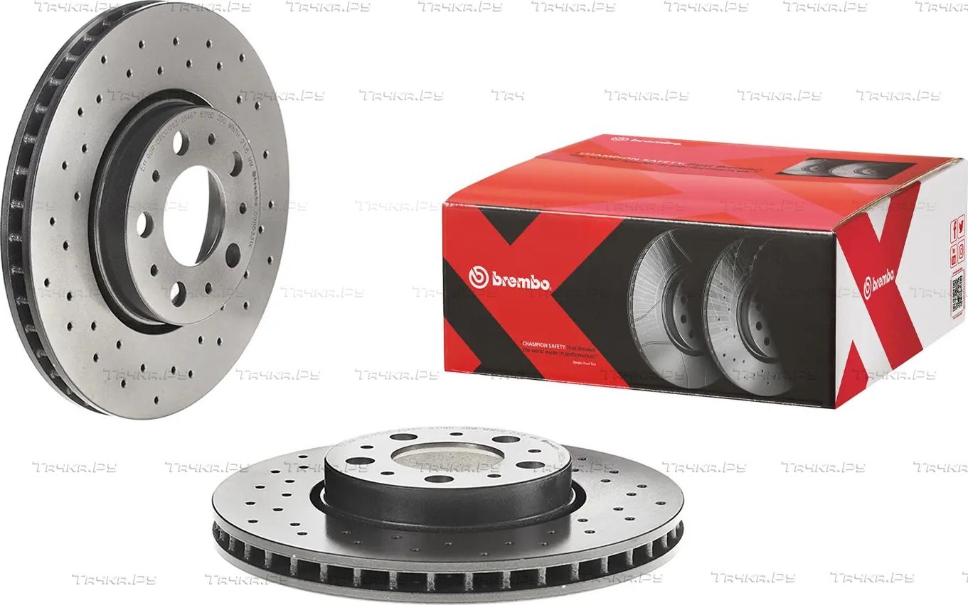 Тормозной диск Brembo XTRA передний для Volvo S60 I 2000-2010. Артикул 09.8633.1X