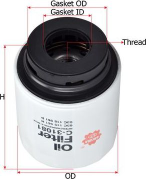 Масляный фильтр Sakura. Артикул C-31081