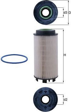 Топливный фильтр Mahle. Артикул KX 403/1D