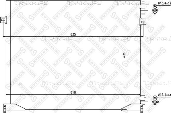 Радиатор кондиционера (конденсатор) Stellox. Артикул 10-45635-SX