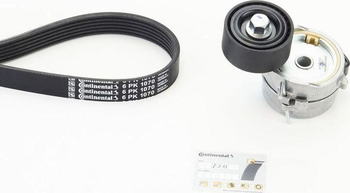 Приводной ремень поликлиновой с роликами (комплект) ContiTech. Артикул 6PK1070K5