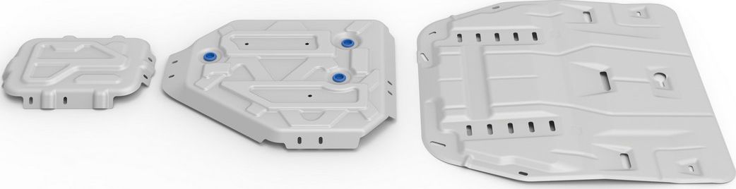 Защита алюминиевая Rival для картера, КПП, топливного бака и редуктора Hyundai Tucson IV 2021-2026. Артикул K333.2390.1