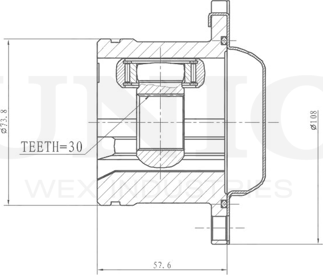ШРУС внутренний (Unio). Артикул CVJ-30031