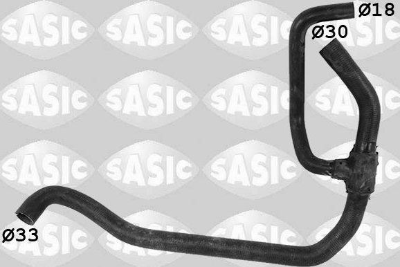 Патрубок радиатора (системы охлаждения) Sasic левый нижний для Citroen Nemo I 2008-2015. Артикул 3400048