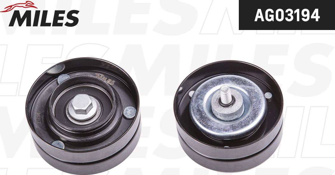 Направляющий (ведущий) ролик приводного поликлинового ремня Miles. Артикул AG03194