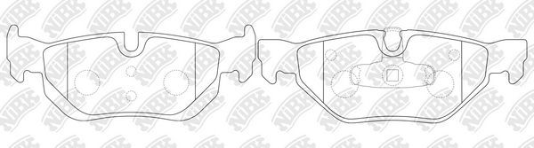 Тормозные колодки NiBK задние для BMW 1 I (E82/E88) 2007-2013. Артикул PN0511