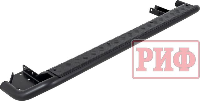 Пороги силовые РИФ для Lada Niva Travel 2021-2026 Черный алюминий. Артикул RIF123-40000BL