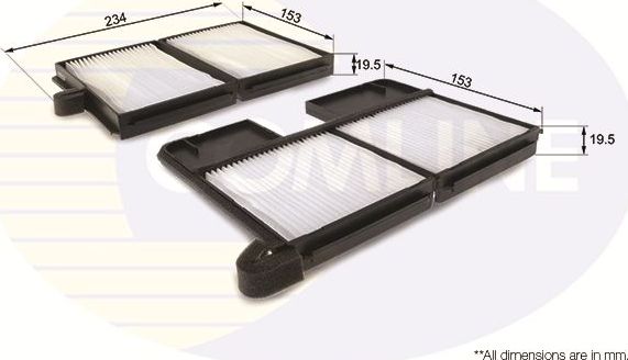Салонный фильтр Comline. Артикул EKF181