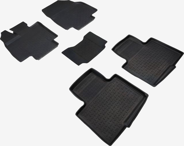 Коврики резиновые Seintex с высоким бортиком для салона Toyota Highlander IV 2019-2026. Артикул 95842