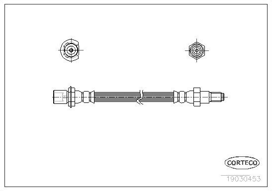 Тормозной шланг Corteco передний для Toyota Tercel I (L10) 1979-1988. Артикул 19030453