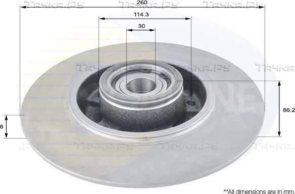Тормозной диск Comline COATED. Артикул ADC3012