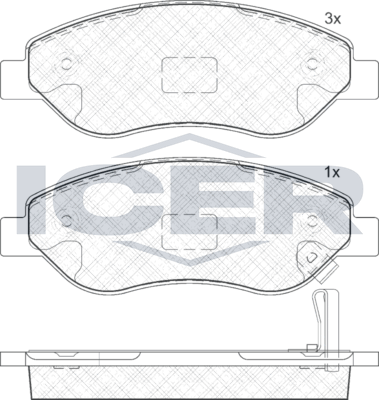 Тормозные колодки Icer. Артикул 181850